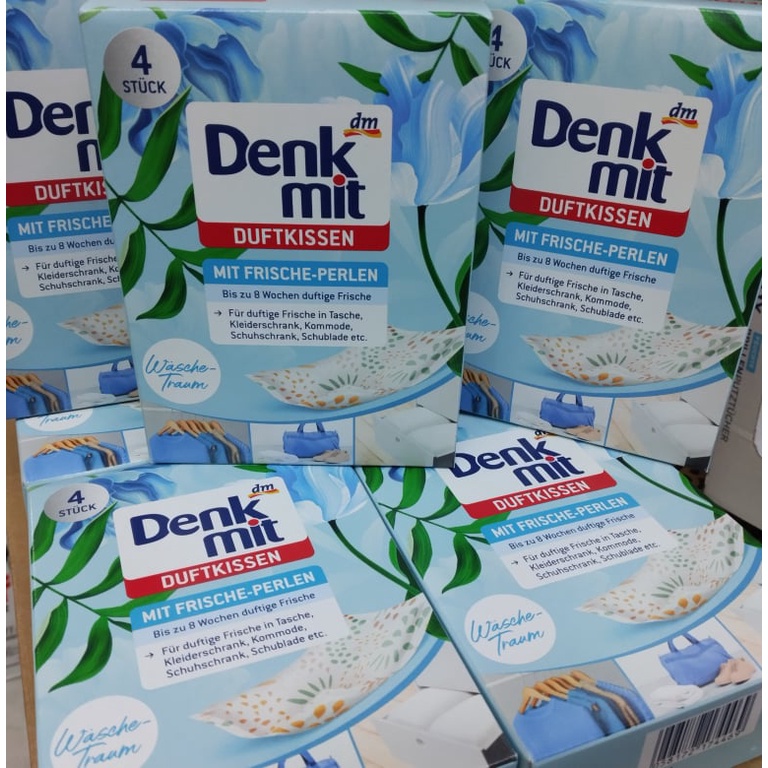 Denkmit- Hộp túi thơm để tủ quần áo/giày dép/vali... thơm chuẩn Tây- Denkmit Duftkissen, hàng Đức chính hãng