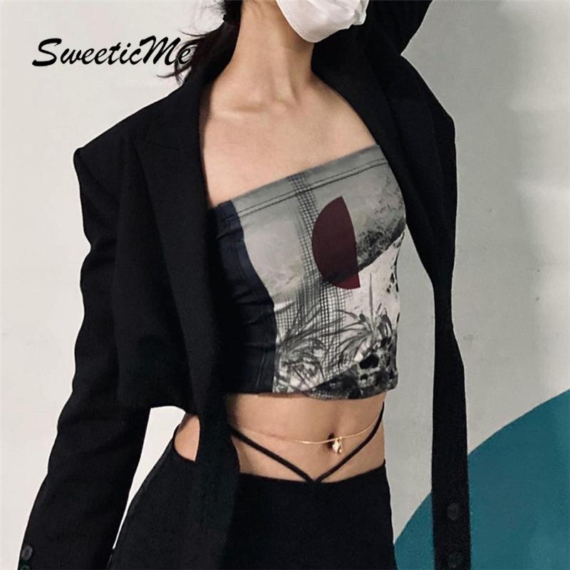 Áo Lửng Ngắn Tay In Họa Tiết Gợi Cảm Dành Cho Nữ 2021 | BigBuy360 - bigbuy360.vn