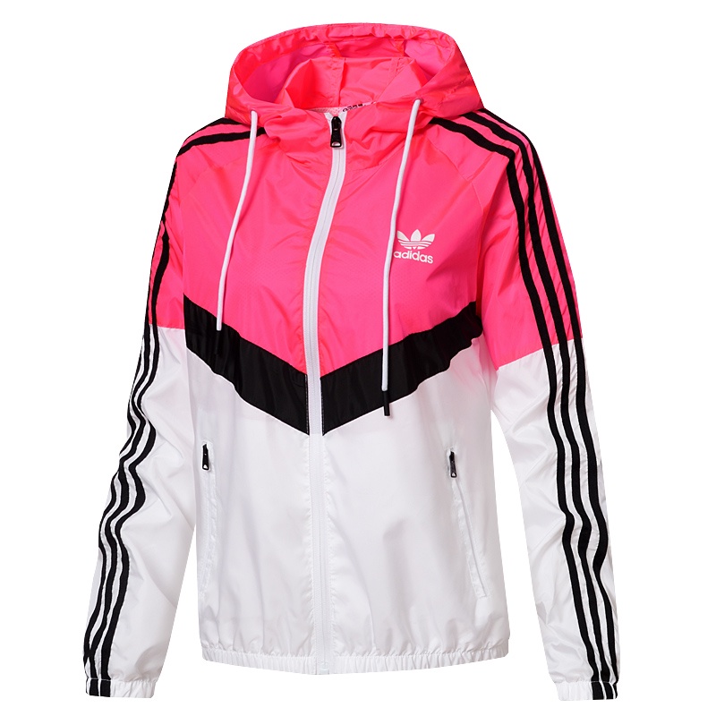Áo khoác thể thao nữ Adidas tay dài chống gió thời trang Hàn Quốc
