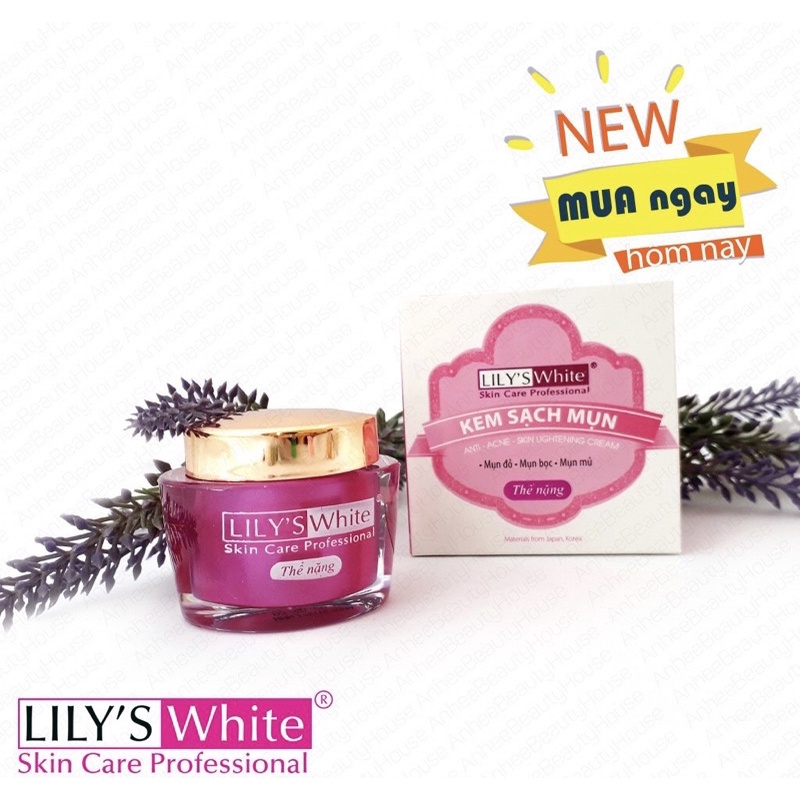 Kem sạch mụn Lily's white thể nặng 16g