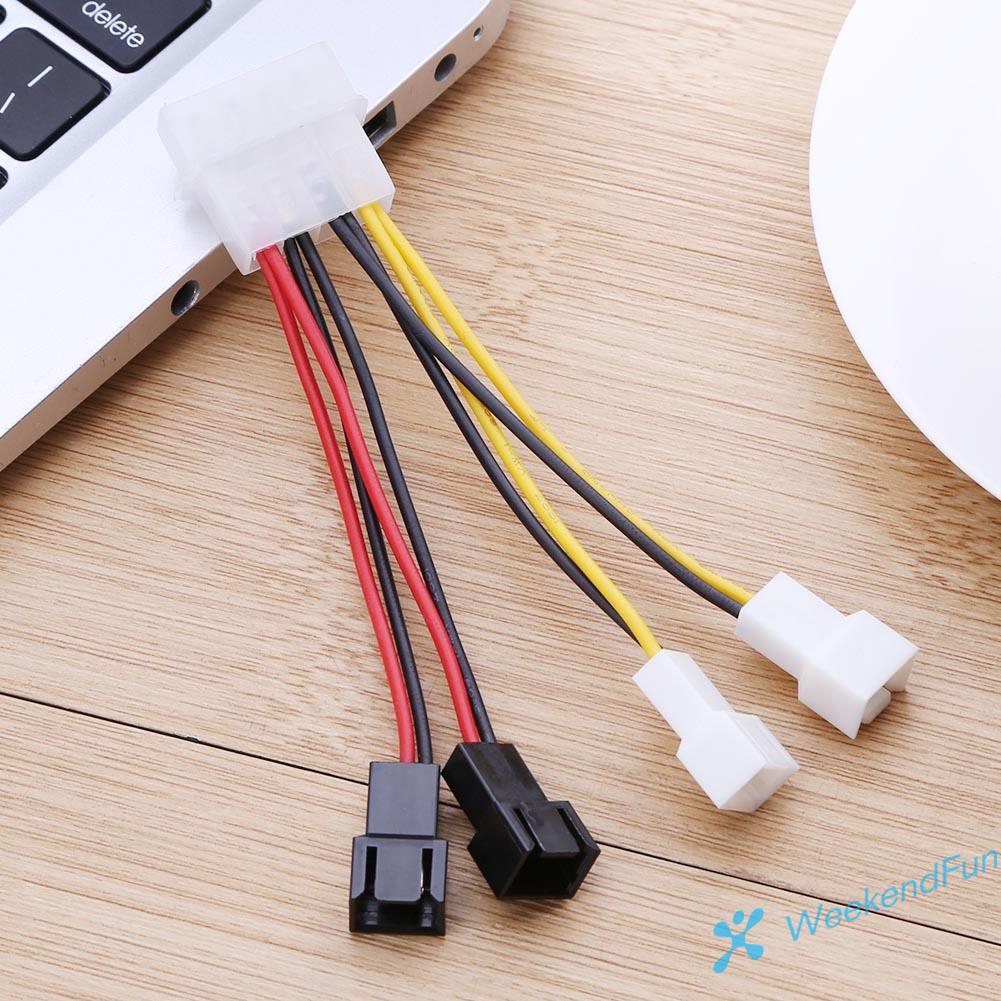 Bộ 2 Cáp Chuyển Đổi 4 Pin Molex Sang 3-pin 12vx2/5v X 2 | BigBuy360 - bigbuy360.vn