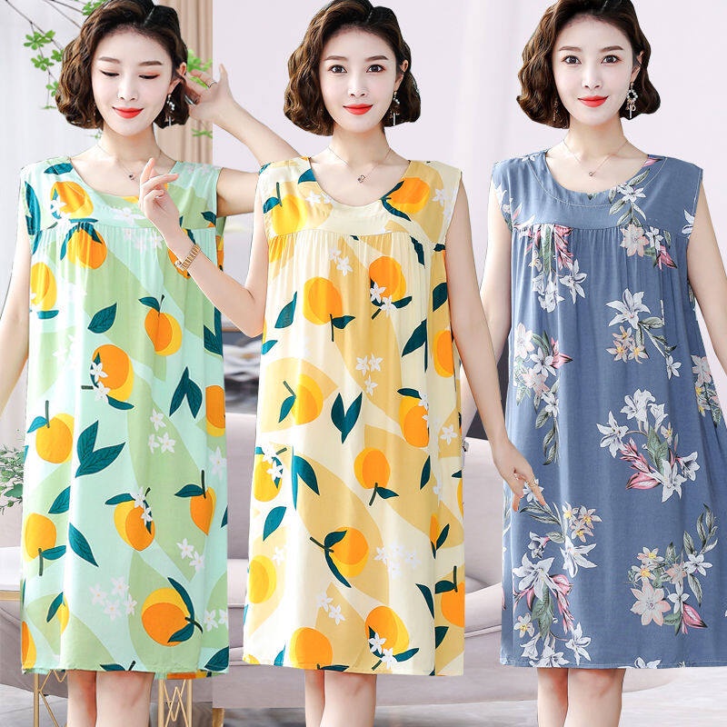 Đồ ngủ Cotton Không Tay Thời Trang Mùa Hè Cho Nữ