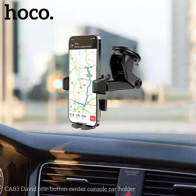 Giá đỡ điện thoại trên ôtô Hoco CA83, kẹp giữ trên Táp lô, bảng điều khiển hoặc kính