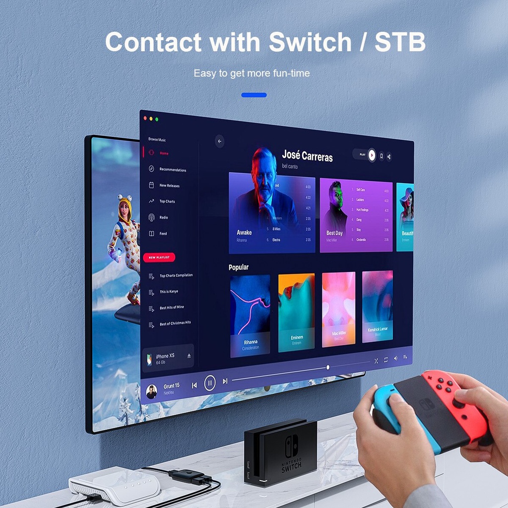 Bộ chia chuyển đổi HDMI 4K * 2K 60HZ KVM ORICO cho PS5 Nintendo Switch (HS2-A1)