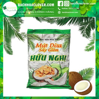 Mứt dừa sấy giòn Hữu Nghị đặc sản Bến Tre gói 275g ☘ Bách Hóa Clover