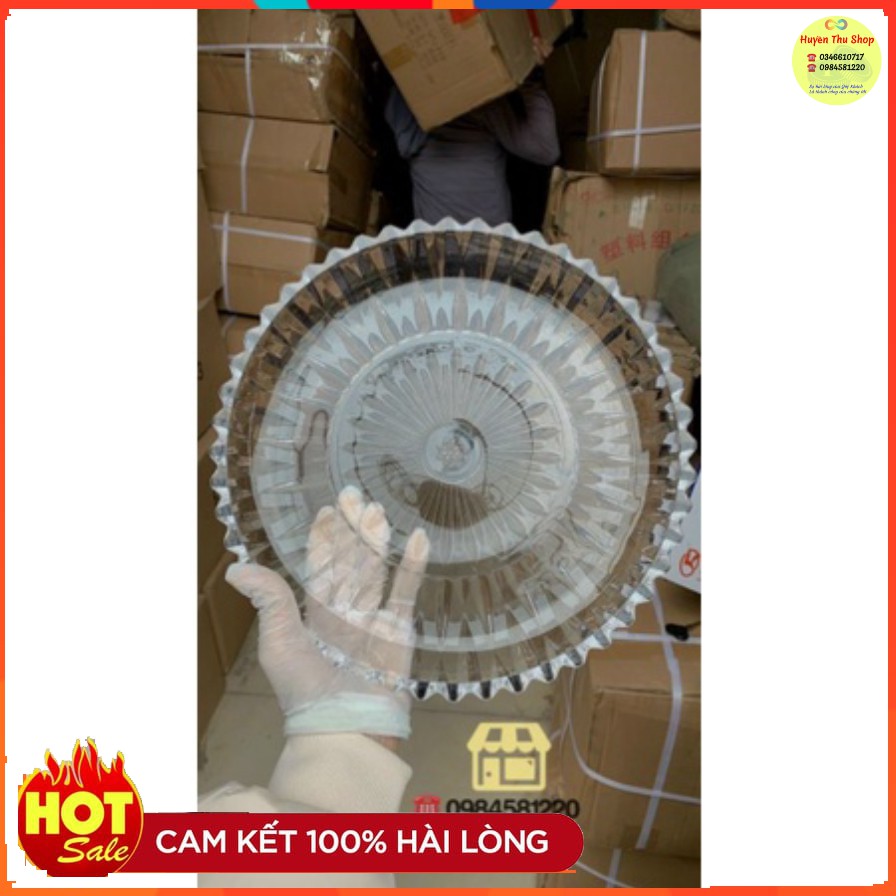 Khay thủy tinh pha lê 30cm đựng hoa quả cốc chén