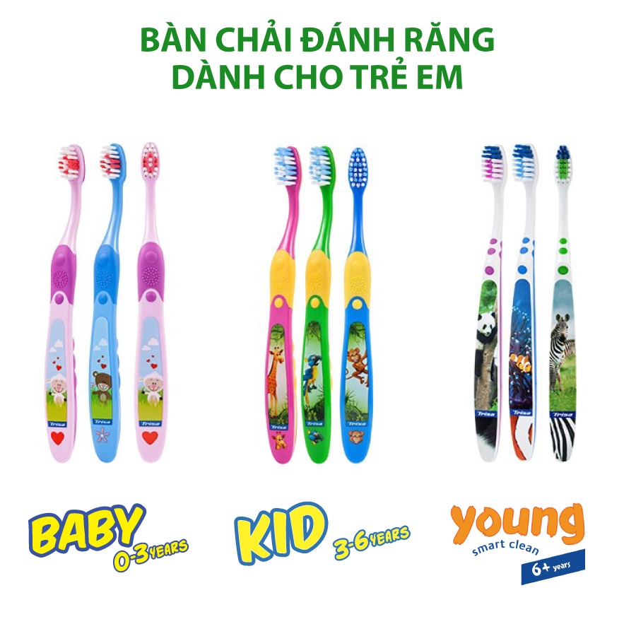 Bàn Chải Đánh Răng Trẻ Em Trisa Baby Dành Cho Bé 0 - 3 Tuổi Bảo Vệ Nướu Răng