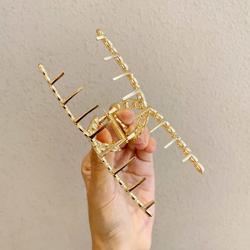 Kẹp bấu tóc kim loại màu vàng / bạc thời trang cho nữ