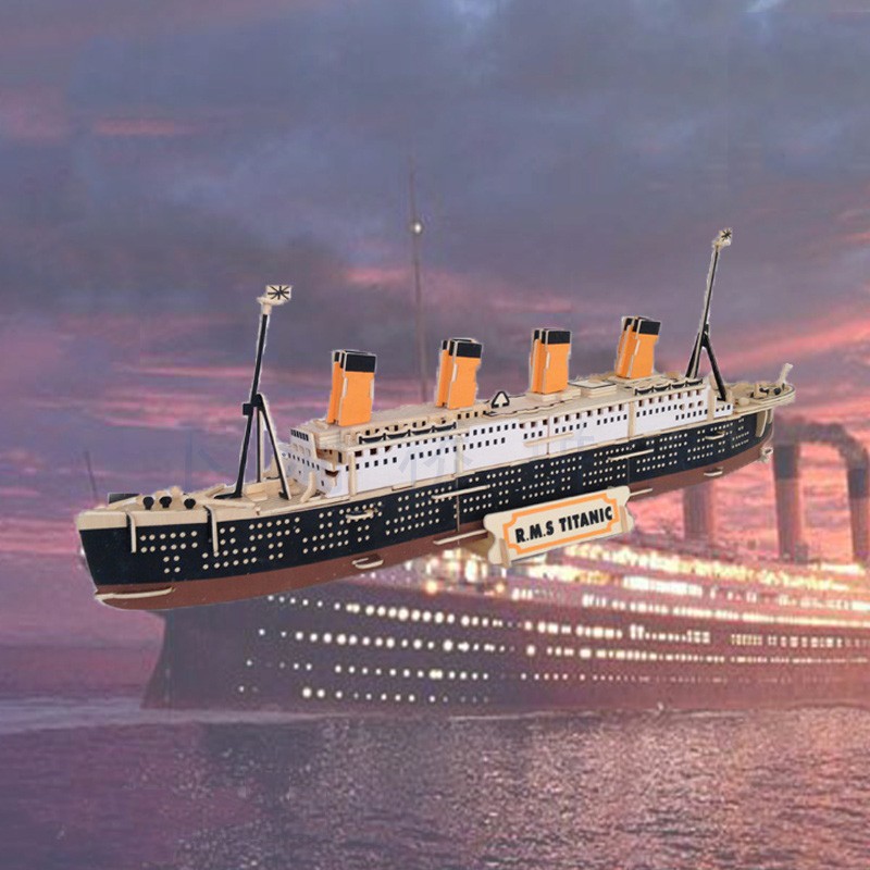 Đồ chơi lắp ghép 3D gỗ Tàu Titanic hoành tráng