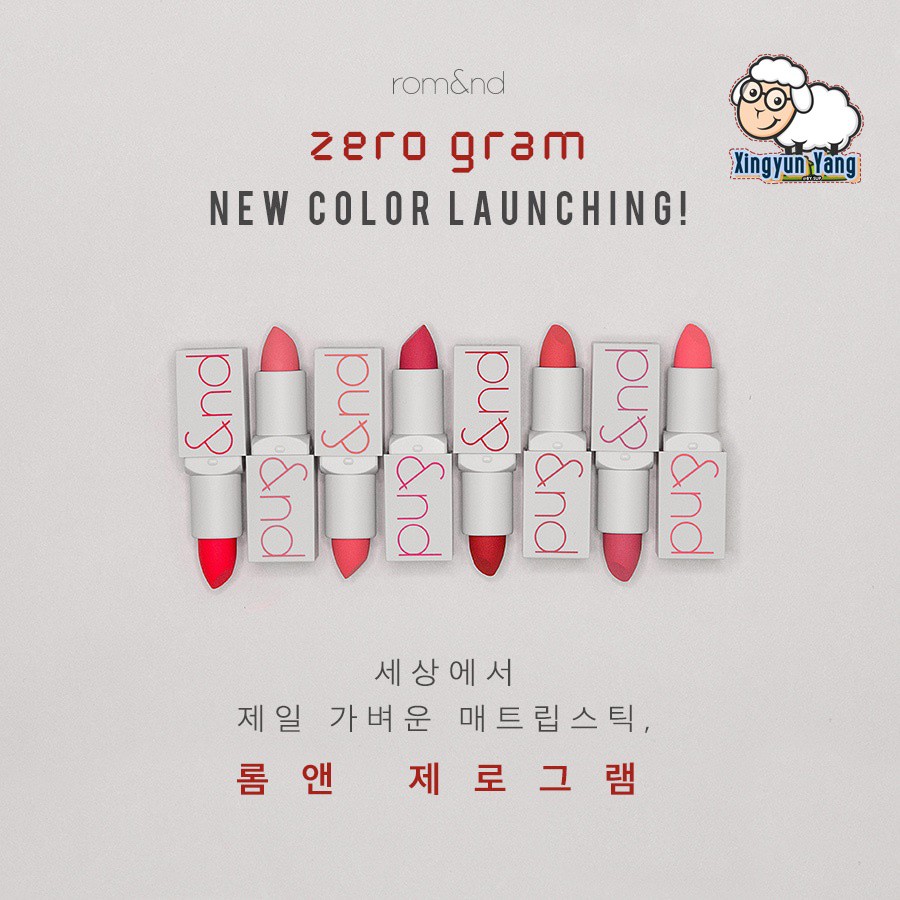 (ORDER HÀN) Son lì Rom&nd Zero Gram Matte Lipstick