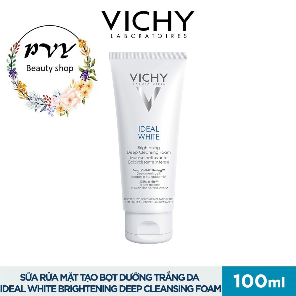 Sữa Rửa Mặt Tạo Bọt Dưỡng Trắng Da Vichy Ideal White Brightening Deep Cleansing Foam 100ml