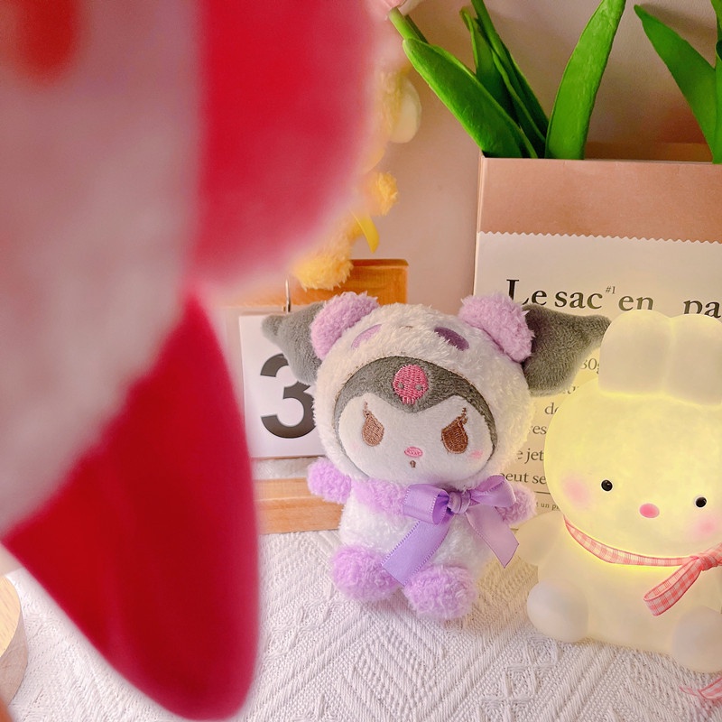 Móc Khóa Hình Mèo kitty / Chó Cinnamon Nhồi Bông Dễ Thương