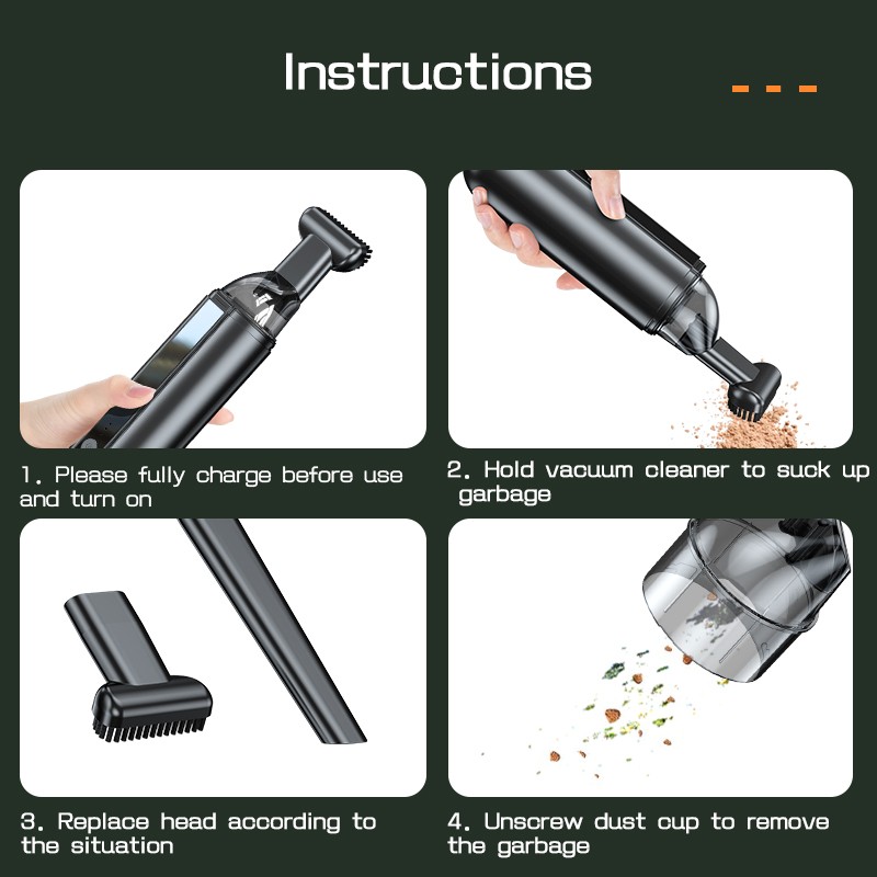 Máy Hút Bụi Cầm Tay Tiện Lợi Cho Xe Ô Tô | BigBuy360 - bigbuy360.vn