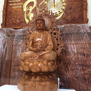 Phật A Di Đà Gỗ Hương Cao 50 cm