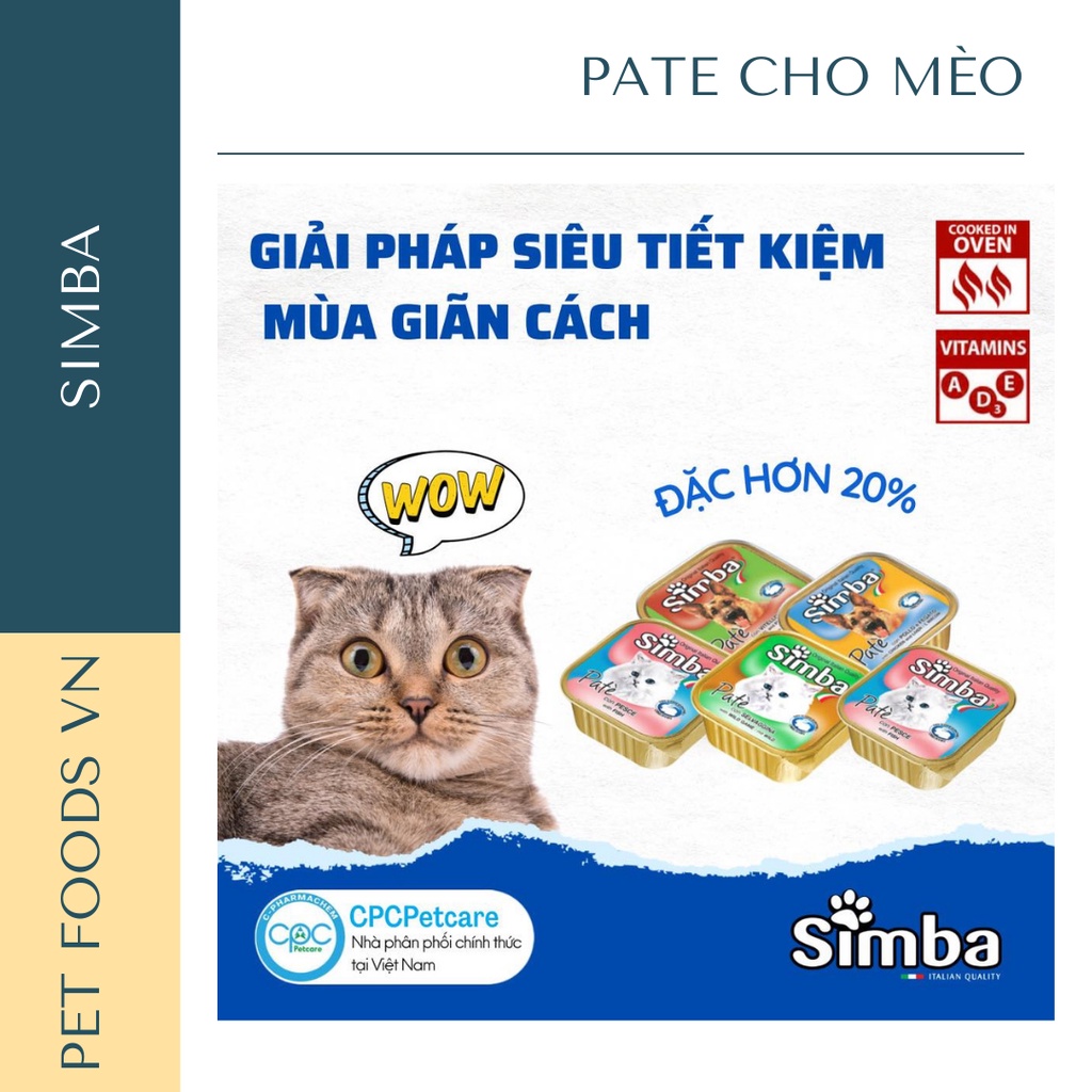 Pate cho mèo SIMBA 100g