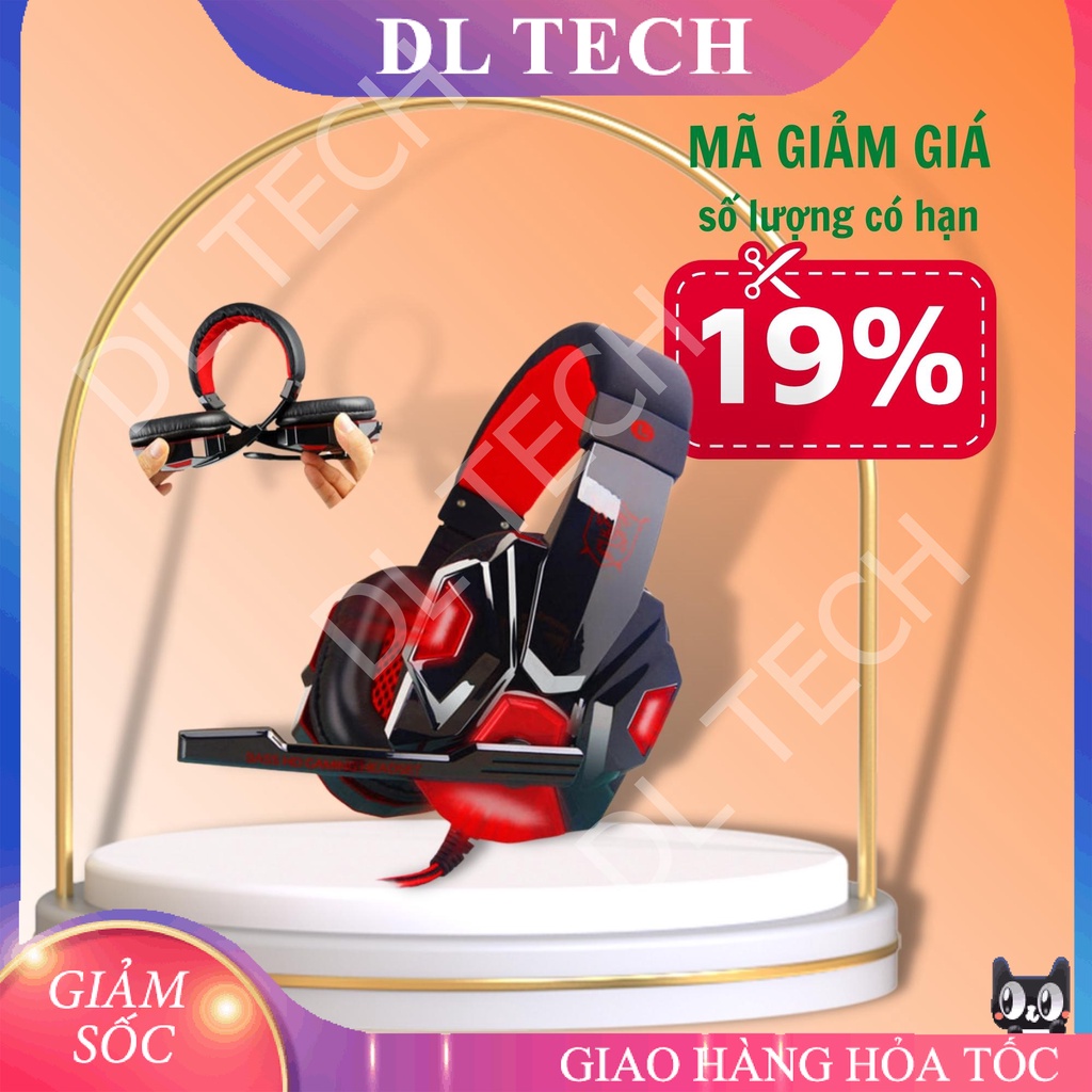 Tai nghe chuyên game thủ Plextone PC780 - đèn LED - Có Mic - Headphone gaming mã pc780
