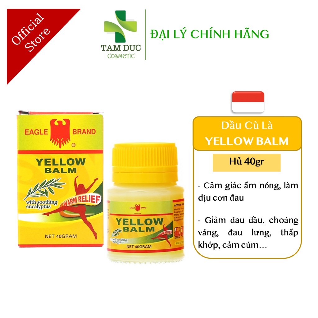 Dầu Cù Là Eagle Brand Yellow Balm Cao Xoa Con Ó 20g 40g