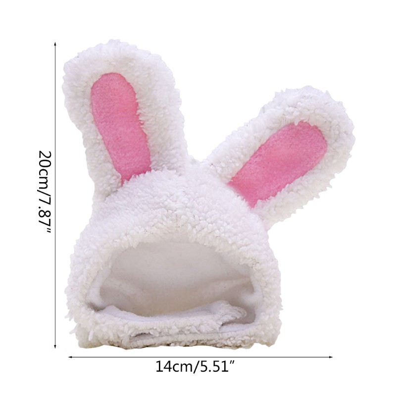 Mũ tai thỏ giữ ấm vui nhộn dành cho thú cưng hóa trang tiệc năm mới/Giáng Sinh