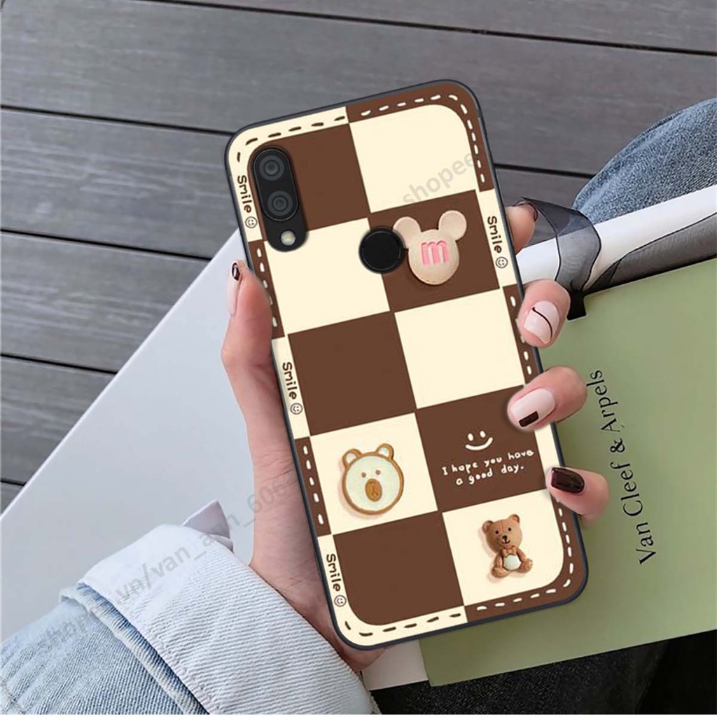 Ốp lưng Xiaomi Redmi 7 hình gấu, kẹo dễ thương cute
