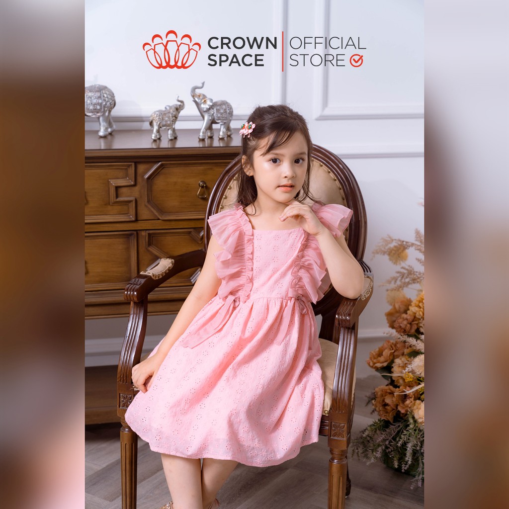 [PHIÊN BẢN CAO CẤP HOÀN TOÀN MỚI 2021] Đầm Bé Gái Công Chúa CROWN SPACE CKGS2810603 Size 1-6 Thoáng Mát