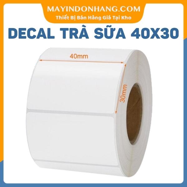 Tem dán ly trà sữa - Decal mã vạch khổ 40x30
