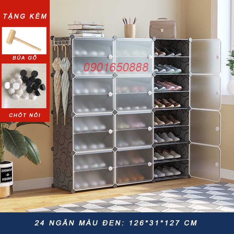 [HOT - FREESHIP] - TỦ NHỰA ĐỂ GIÀY DÉP KIỂU MỚI 24-30 Ô (chia ô) ĐỂ ĐƯỢC 60 ĐÔI GIÀY.