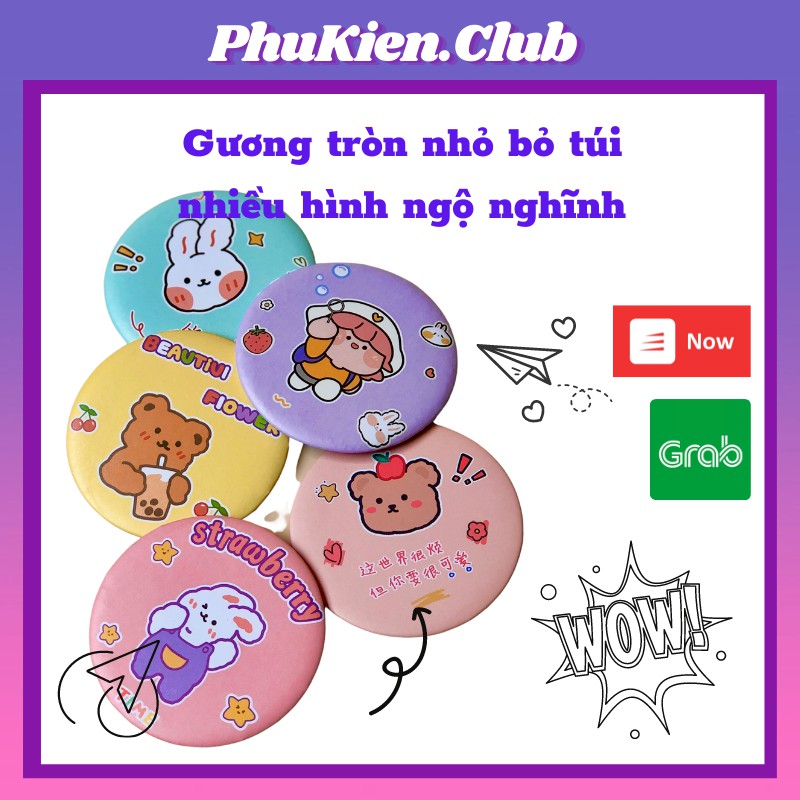 Gương tròn mini các hình kute