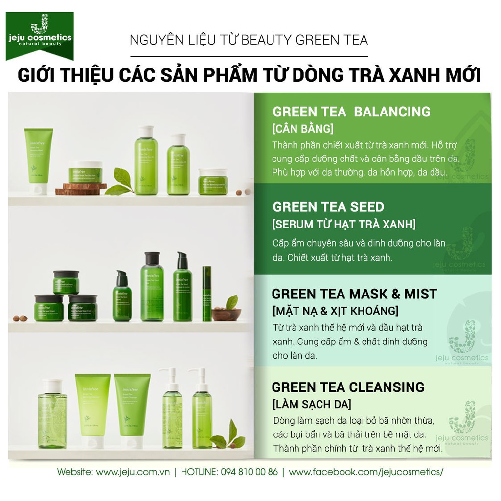 NƯỚC HOA HỒNG INNISFREE TRÀ XANH