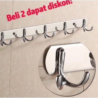 ｀➳ móc treo quần áo kapstok bằng thép không gỉ 5 móc ★★★ ksv