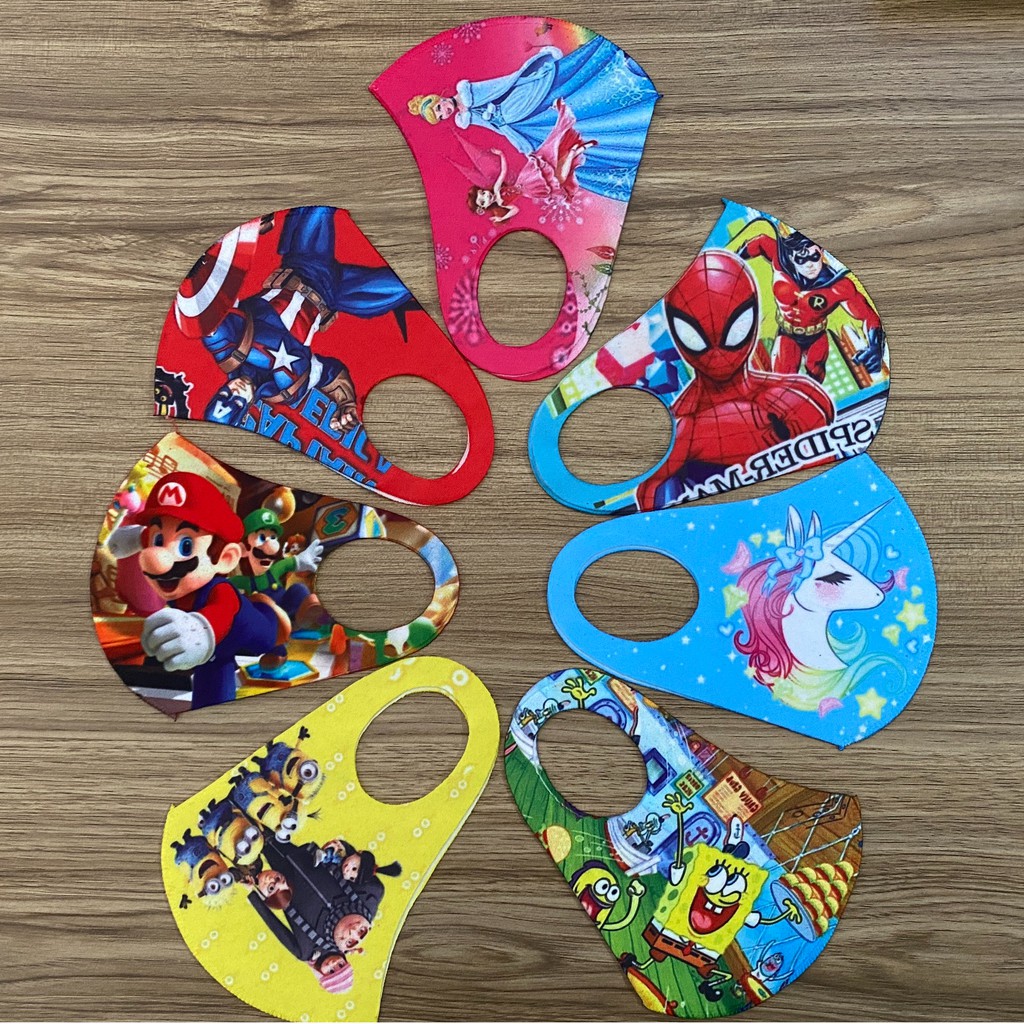 Khẩu trang cho em bé 3D siêu dễ thương lọc không khí khói bụi(bịch 10 cái 1 mẫu) | BigBuy360 - bigbuy360.vn