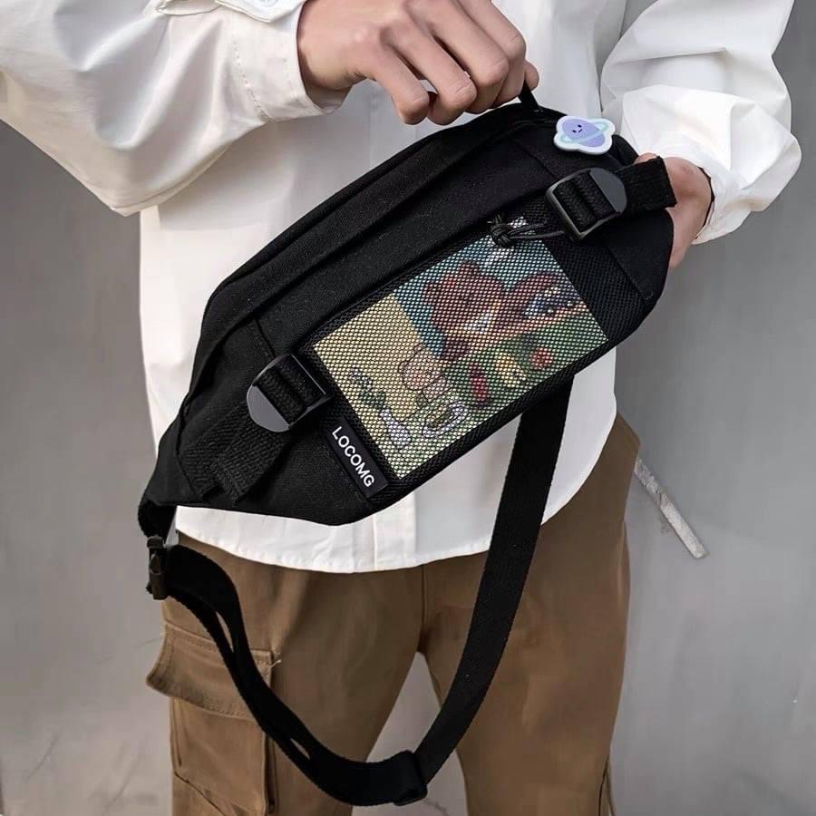 Túi Đeo Chéo Nam Bear Bag Street Wear Thời Trang Jino Studio Cao Cấp  - Túi Xách Nam Vải Canvas Bền Đẹp