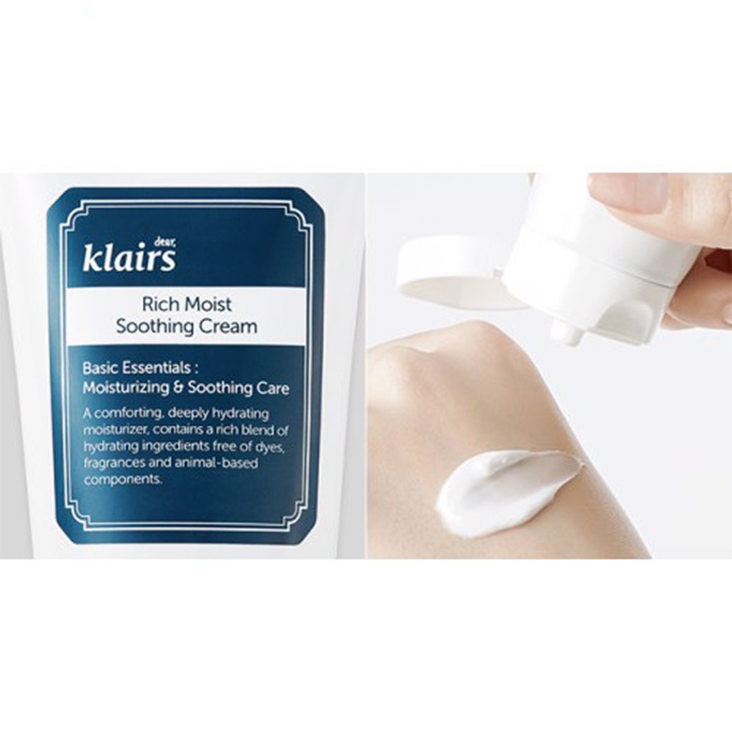 Kem Dưỡng Ẩm Phục Hồi Klairs Rich Moist Soothing Cream 60ml