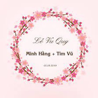 Combo 20 tem nhãn cưới dán chai nước