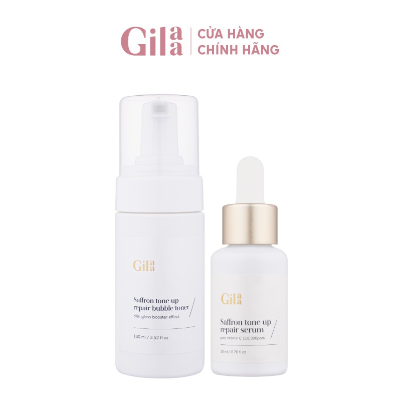 [Mã FMCGMALL -8% đơn 250K] Bộ đôi Gilaa Nước cân bằng dạng bọt bong bóng 100ml & Tinh chất tươi dưỡng trắng 20ml | BigBuy360 - bigbuy360.vn