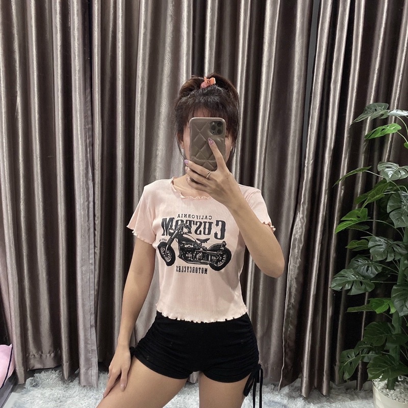 áo thun cuốn biên in hình hiệu xuất giá tốt