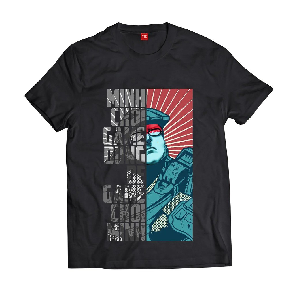 (sale) Áo Phông Trực Tiếp Game - CHƠI GAME ĐƯNG ĐỂ GAME CHƠI MÌNH áo mát chất đẹp