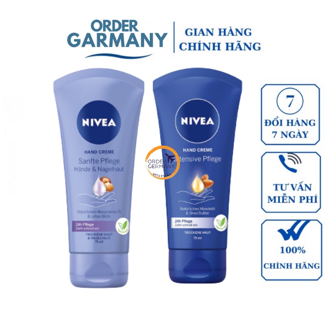 Kem dưỡng da tay Nivea 75M  Đức- New 2022