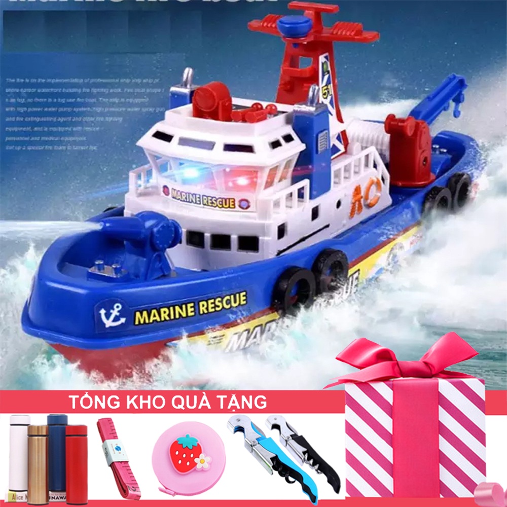 Đồ Chơi Thuyền TÀU THỦY Phun Nước Tự Động Cho Bé - Chạy Pin Loại 1 BMBE1042