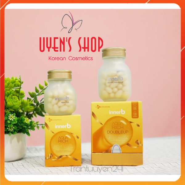 Viên Uống Cấp Nước 💝FREESHIP💝 Viên Uống Cấp Ẩm - Chống Lão Hóa - Căng Bóng Da - CJ Innerb Aqua Rich Doubleup SP37