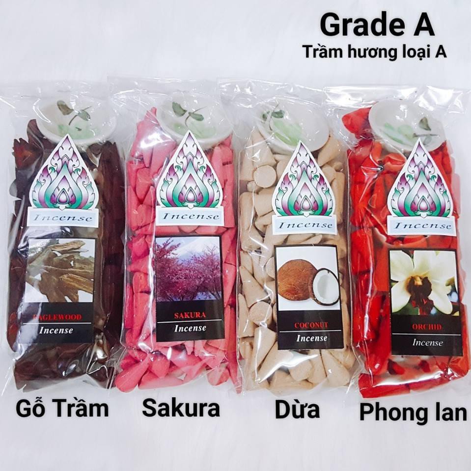 02 Gói Trầm Nụ Thái Lan Đủ Hương (100 nụ kèm chén sứ)