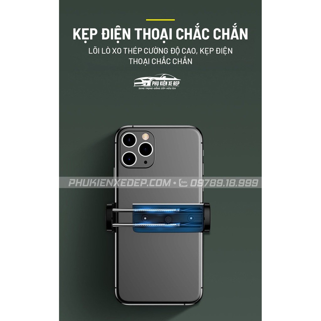 Giá đỡ điện thoại ô tô ⚡FREESHIP⚡ Baseus kẹp cửa gió | Thiết kế hợp kim sang trọng, nhỏ gọn chắc chắn