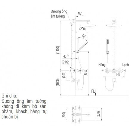 Vòi Sen Tắm Inax Âm Tường Nóng Lạnh BFV-81SEHW ,bảo hành chính hãng 02 năm