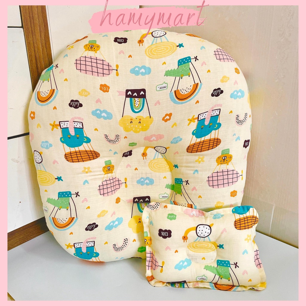 Gối chống trào ngược vải xô sợi tre organic cao cấp (Ảnh Thật)