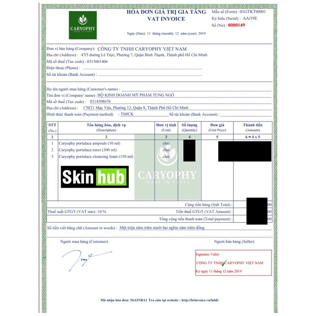 [Mã 153FMCGSALE1 giảm 10% đơn 250K] Nước hoa hồng hỗ trợ giảm mụn hiệu quả caryophy portulaca toner 300ml skin hub | BigBuy360 - bigbuy360.vn