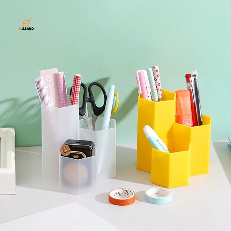 [Hàng mới về] Ống đựng cọ trang điểm thiết kế lục giác cỡ lớn đa năng tiện dụng