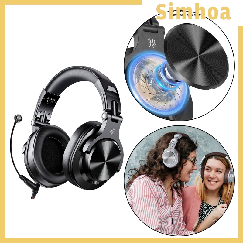 [SIMHOA] A71 Over-Ear Wired Headphones Studio Monitor Headsets with Mic