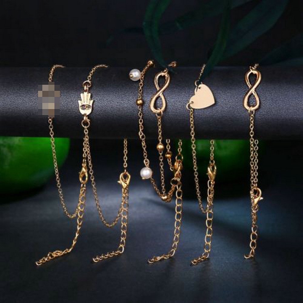 Bộ 5 Lắc chân thiết kế đơn giản thời trang cho nữ | BigBuy360 - bigbuy360.vn