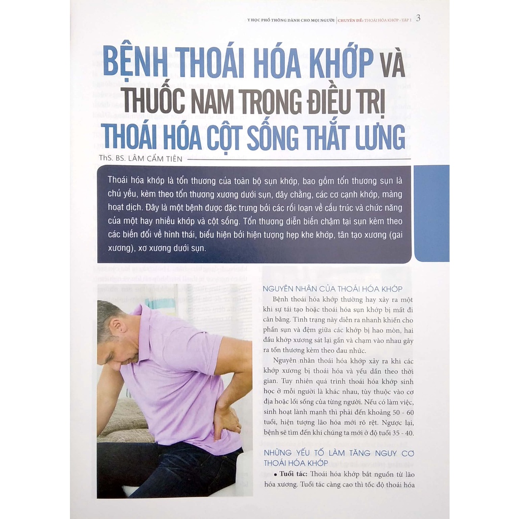 Sách Y Học Phổ Thông Dành Cho Mọi Người - Chuyên Đề: Thoái Hóa Khớp 1