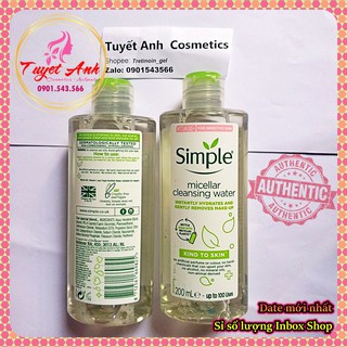 [Auth-Date mới] Combo Simple - Sữa rửa Mặt, Toner, Tẩy Trang Simple
