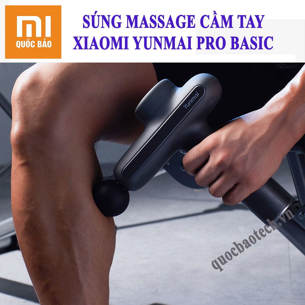 Máy massage cầm tay Xiaomi Yunmai Pro Basic- Dung lượng pin 2600mAh, 4 đầu massage